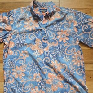 Reyn Spooner Hawaiian Polo Shirt Xl